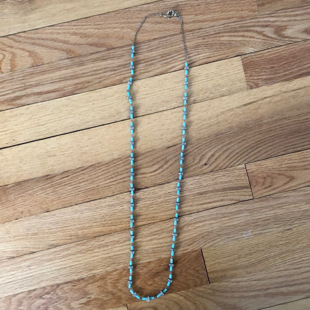 Turquoise beaded necklace by J CREW